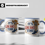 Line Dance Tasse Its Line Dance Time - Geschenk für Linedanc – Blau [farbe:blau]