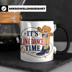 Line Dance Tasse Its Line Dance Time - Geschenk für Linedanc – Schwarz [farbe:schwarz]