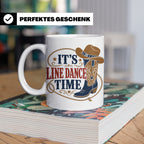 Line Dance Tasse Its Line Dance Time - Geschenk für Linedanc – Weiß [farbe:weiß]