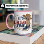 Line Dance Tasse Its Line Dance Time - Geschenk für Linedanc – Rosa [farbe:rosa]
