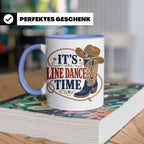 Line Dance Tasse Its Line Dance Time - Geschenk für Linedanc – Blau [farbe:blau]