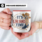 Line Dance Tasse Its Line Dance Time - Geschenk für Linedanc – Rot [farbe:rot]