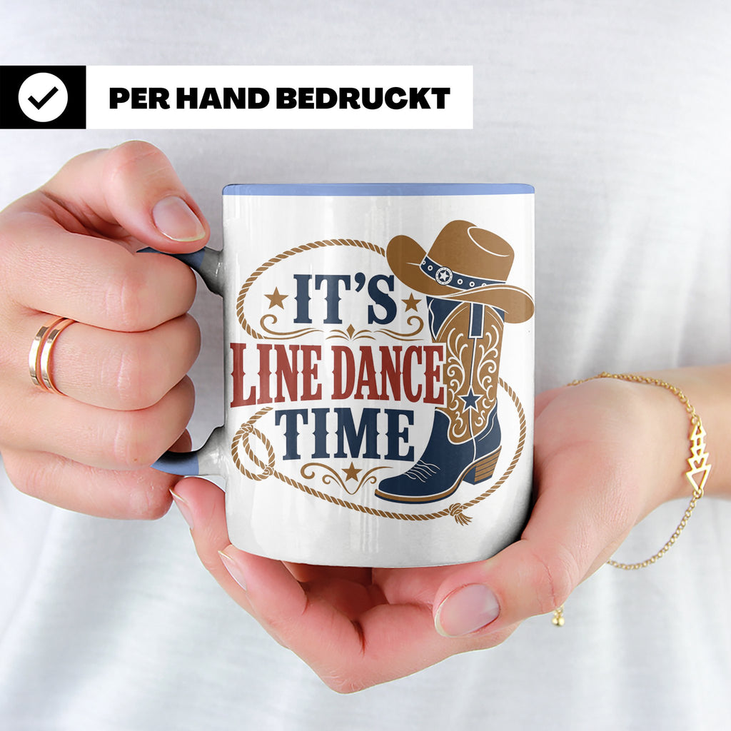Line Dance Tasse Its Line Dance Time - Geschenk für Linedanc – Blau [farbe:blau]