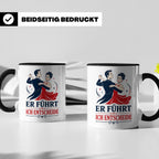 Tanzen Tasse Er führt ich entscheide - Lustiges Geschenk für – Schwarz [farbe:schwarz]