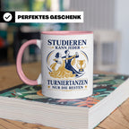 Turniertanz Tasse Studieren kann jeder Turniertanzen nur die – Rosa [farbe:rosa]
