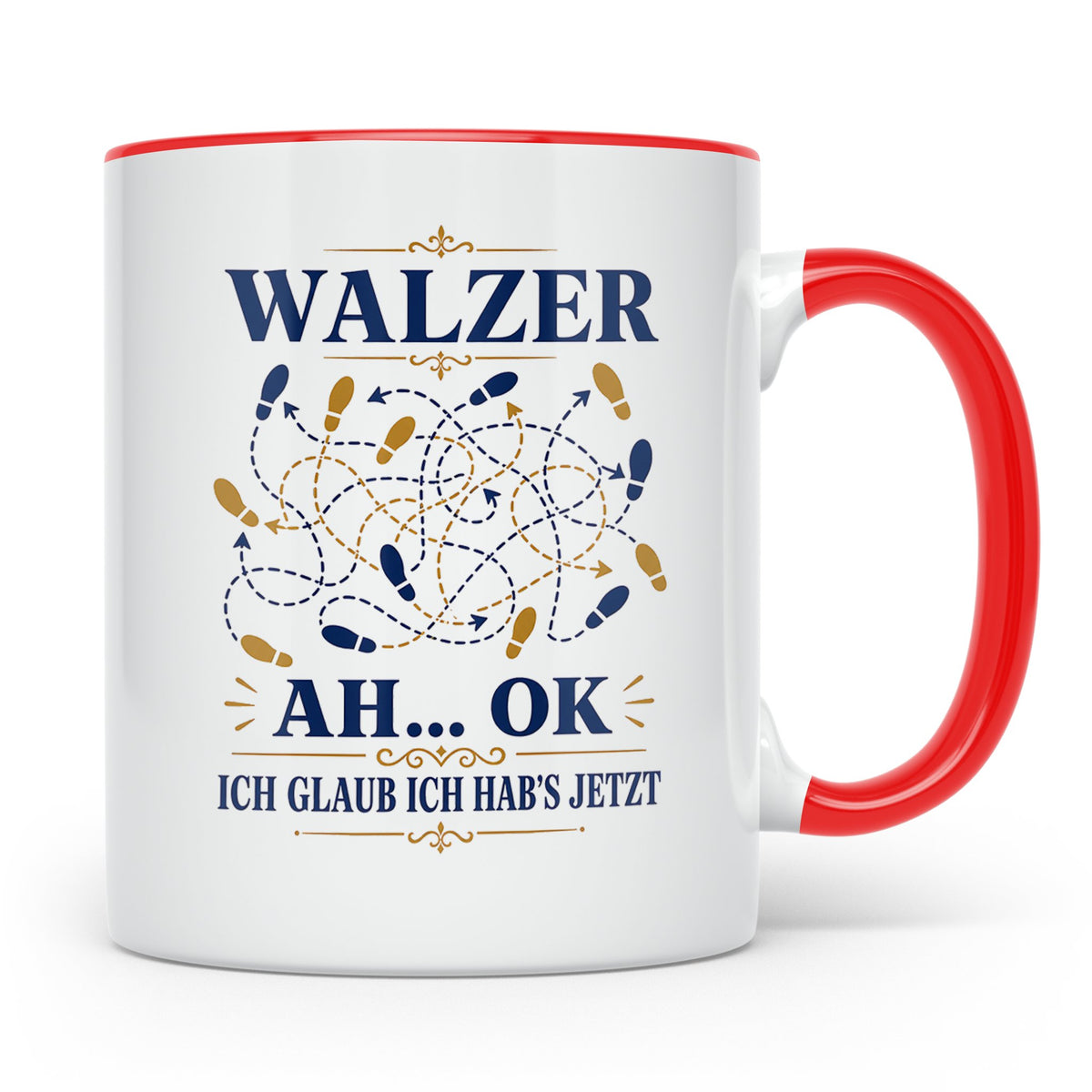 Walzer Tasse Ah ok ich glaub ich habs jetzt - Lustiges Gesch – Rot [farbe:rot]