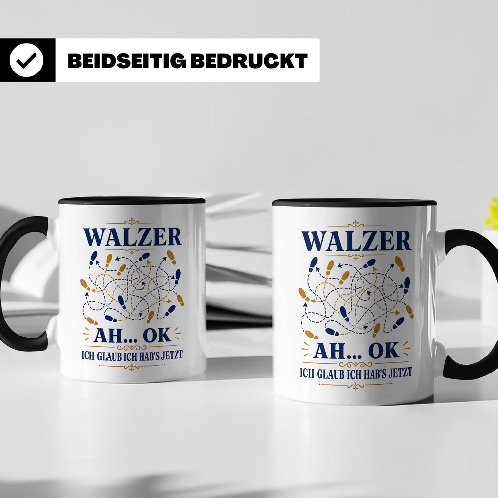 Walzer Tasse Ah ok ich glaub ich habs jetzt - Lustiges Gesch – Schwarz [farbe:schwarz]