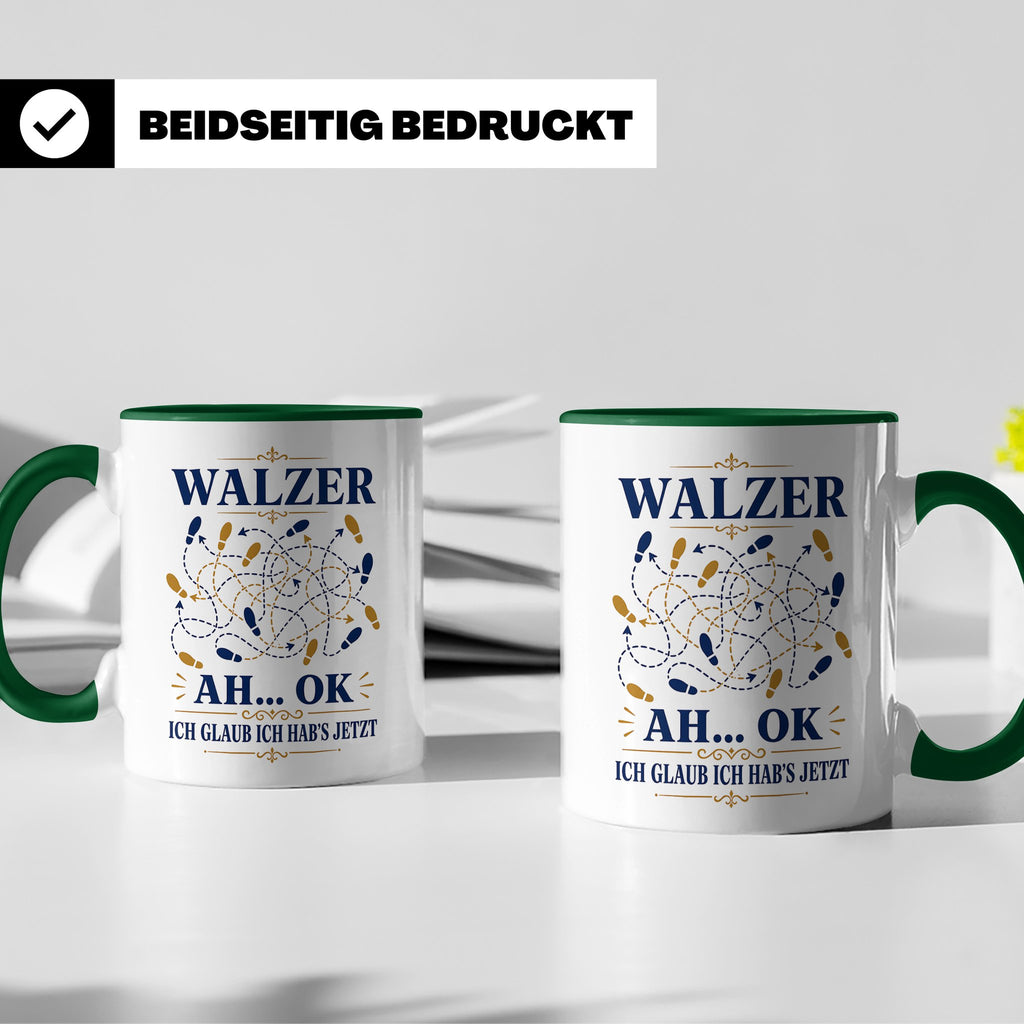 Walzer Tasse Ah ok ich glaub ich habs jetzt - Lustiges Gesch – Grün [farbe:grün]