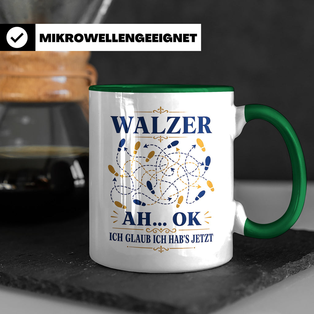 Walzer Tasse Ah ok ich glaub ich habs jetzt - Lustiges Gesch – Grün [farbe:grün]