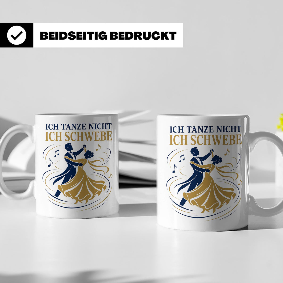 Walzer Tasse Ich tanze nicht ich schwebe - Geschenk für Tänz – Weiß [farbe:weiß]