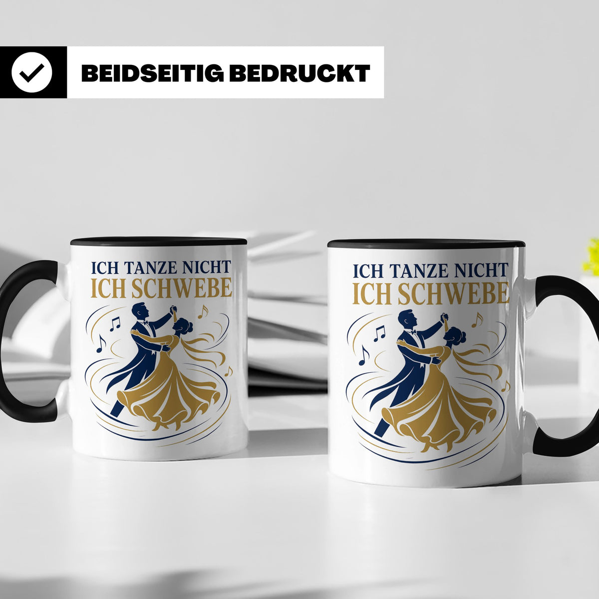 Walzer Tasse Ich tanze nicht ich schwebe - Geschenk für Tänz – Schwarz [farbe:schwarz]