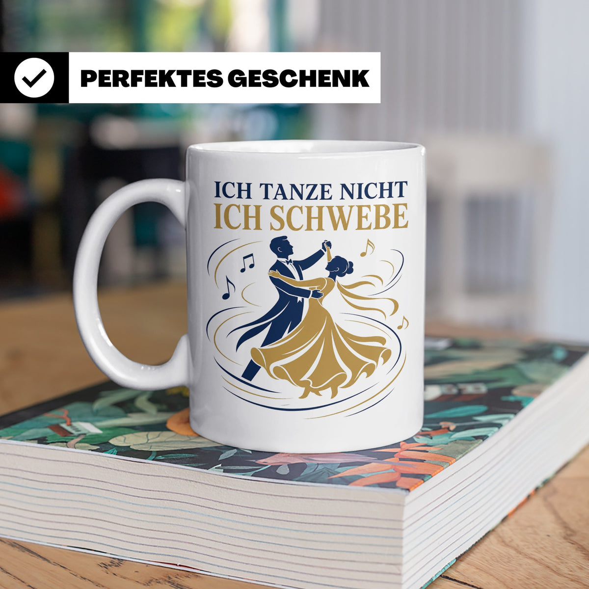 Walzer Tasse Ich tanze nicht ich schwebe - Geschenk für Tänz – Weiß [farbe:weiß]