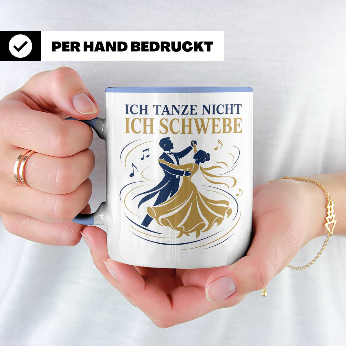 Walzer Tasse Ich tanze nicht ich schwebe - Geschenk für Tänz – Blau [farbe:blau]