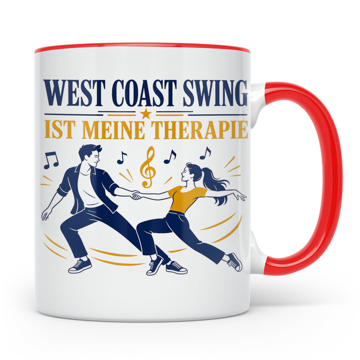 West Coast Swing Tasse West Coast Swing ist meine Therapie - – Rot [farbe:rot]