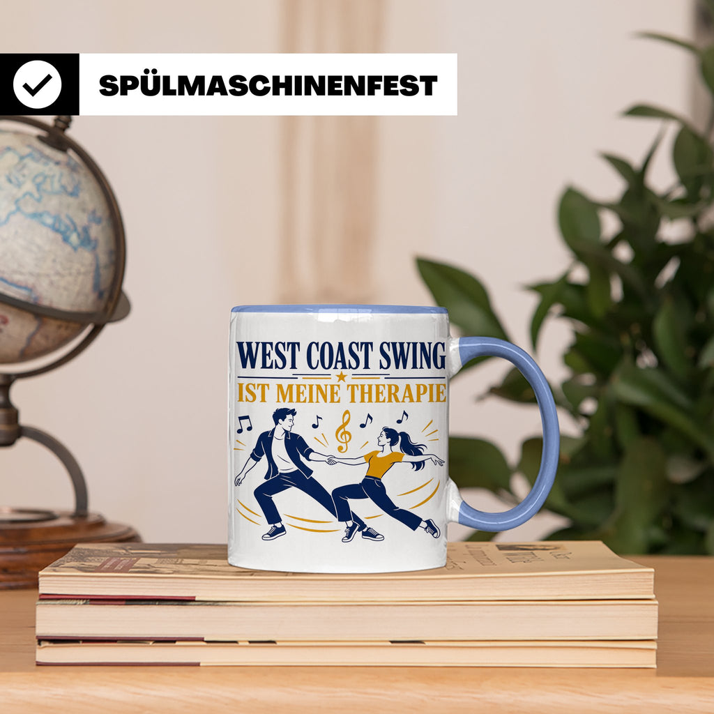 West Coast Swing Tasse West Coast Swing ist meine Therapie - – Blau [farbe:blau]