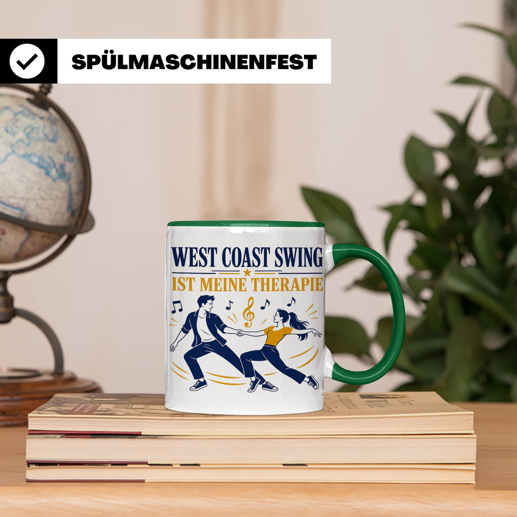 West Coast Swing Tasse West Coast Swing ist meine Therapie - – Grün [farbe:grün]