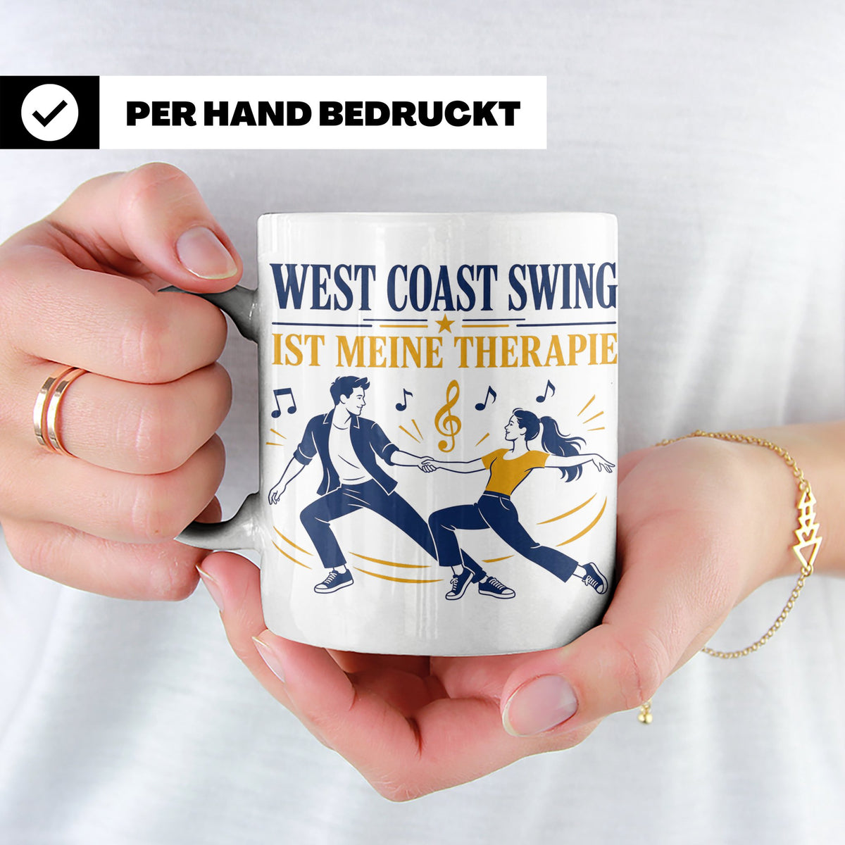 West Coast Swing Tasse West Coast Swing ist meine Therapie - – Weiß [farbe:weiß]