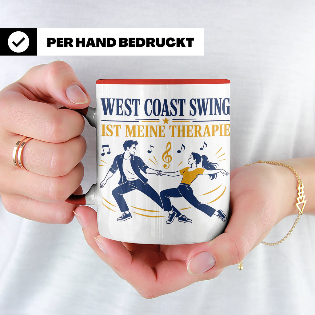 West Coast Swing Tasse West Coast Swing ist meine Therapie - – Rot [farbe:rot]