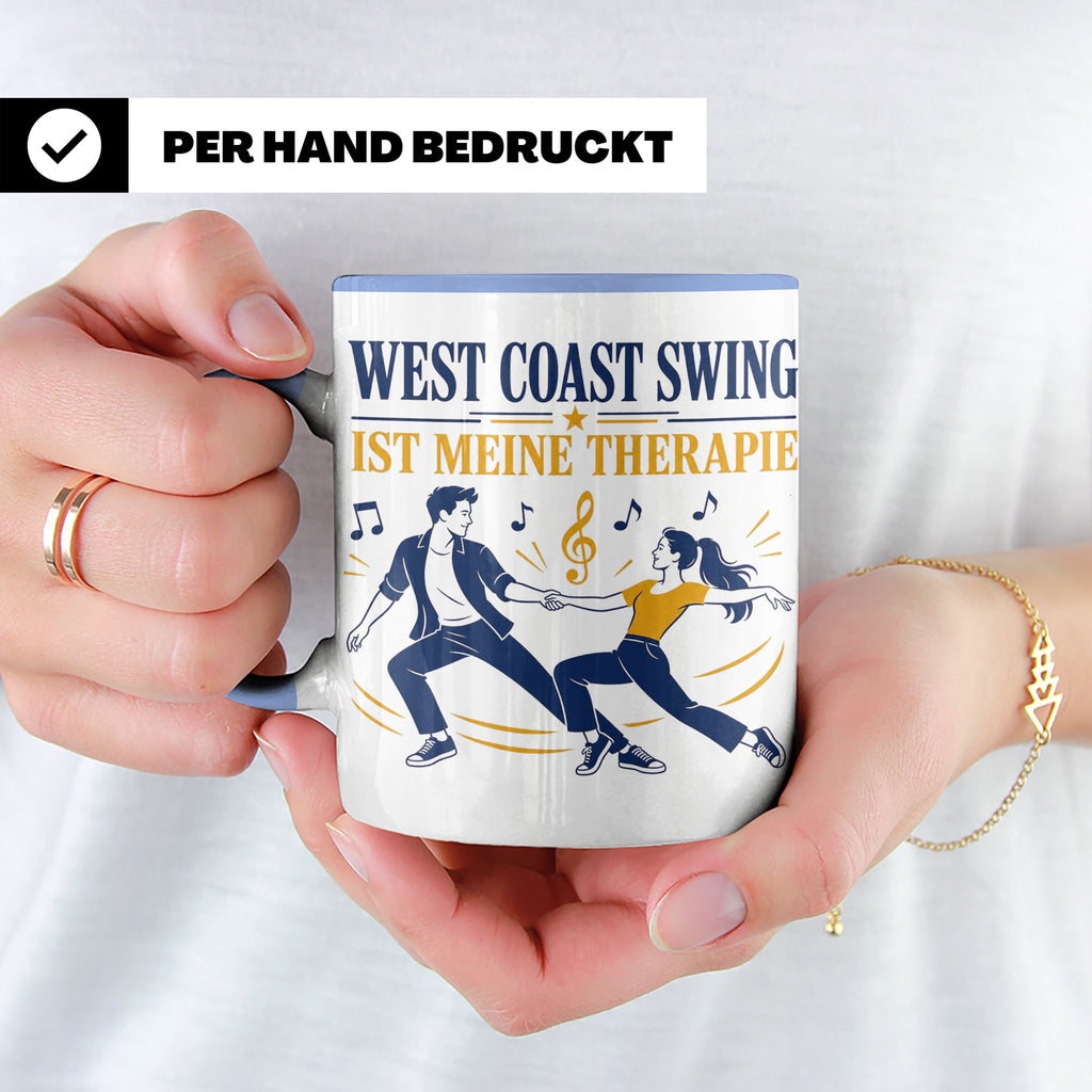 West Coast Swing Tasse West Coast Swing ist meine Therapie - – Blau [farbe:blau]