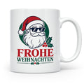 Weihnachtsmann Tasse Frohe Weihnachten Cooler Santa mit Sonn – Weiß [farbe:weiß]