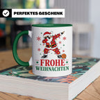 Basketball Weihnachten Tasse Frohe Weihnachten tanzender Wei – Grün [farbe:grün]
