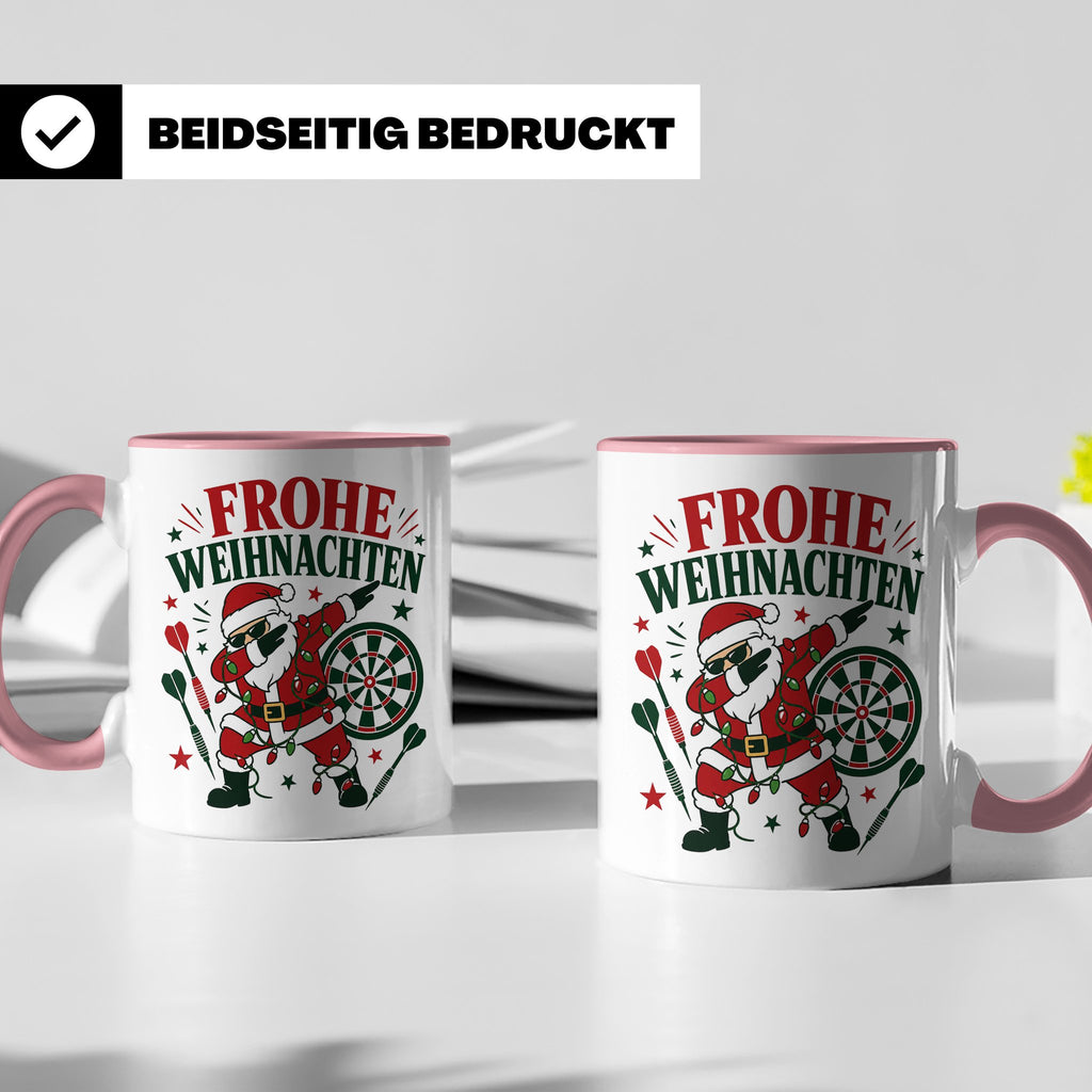 Darts Weihnachten Tasse Frohe Weihnachten tanzender Weihnach – Rosa [farbe:rosa]
