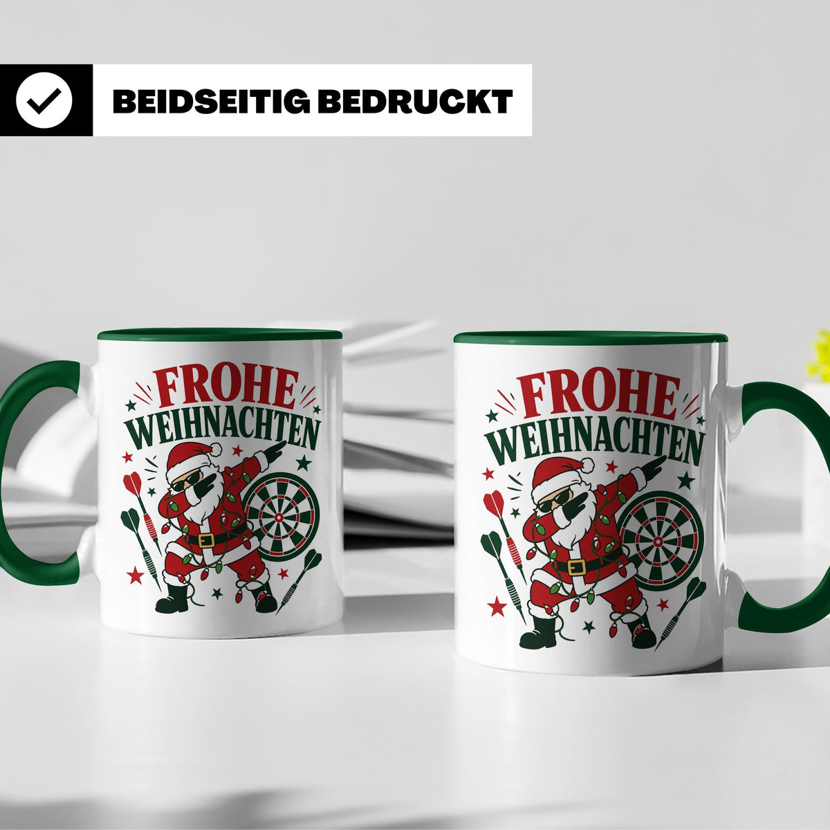 Darts Weihnachten Tasse Frohe Weihnachten tanzender Weihnach – Grün [farbe:grün]