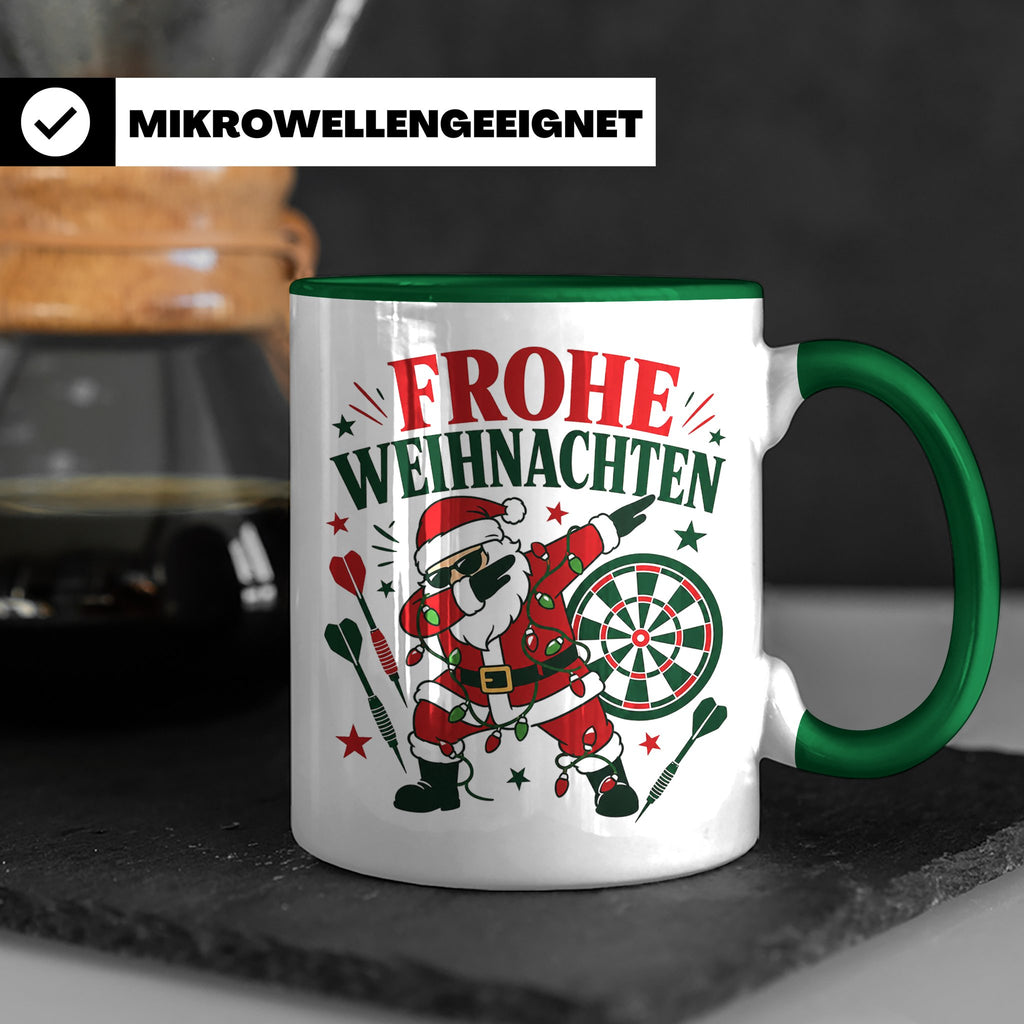 Darts Weihnachten Tasse Frohe Weihnachten tanzender Weihnach – Grün [farbe:grün]