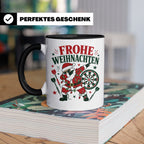 Darts Weihnachten Tasse Frohe Weihnachten tanzender Weihnach – Schwarz [farbe:schwarz]