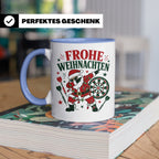 Darts Weihnachten Tasse Frohe Weihnachten tanzender Weihnach – Blau [farbe:blau]