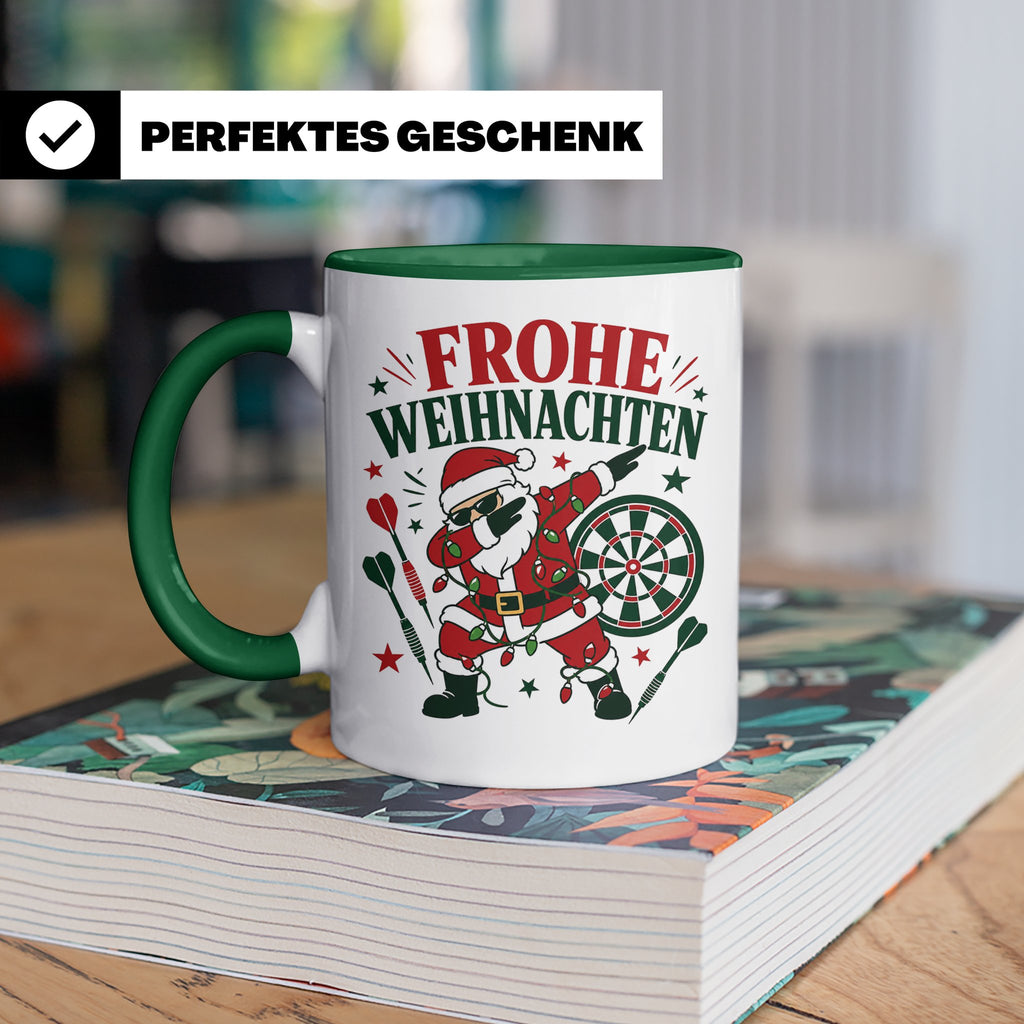 Darts Weihnachten Tasse Frohe Weihnachten tanzender Weihnach – Grün [farbe:grün]