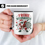 Darts Weihnachten Tasse Frohe Weihnachten tanzender Weihnach – Schwarz [farbe:schwarz]