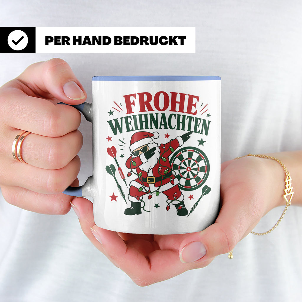 Darts Weihnachten Tasse Frohe Weihnachten tanzender Weihnach – Blau [farbe:blau]