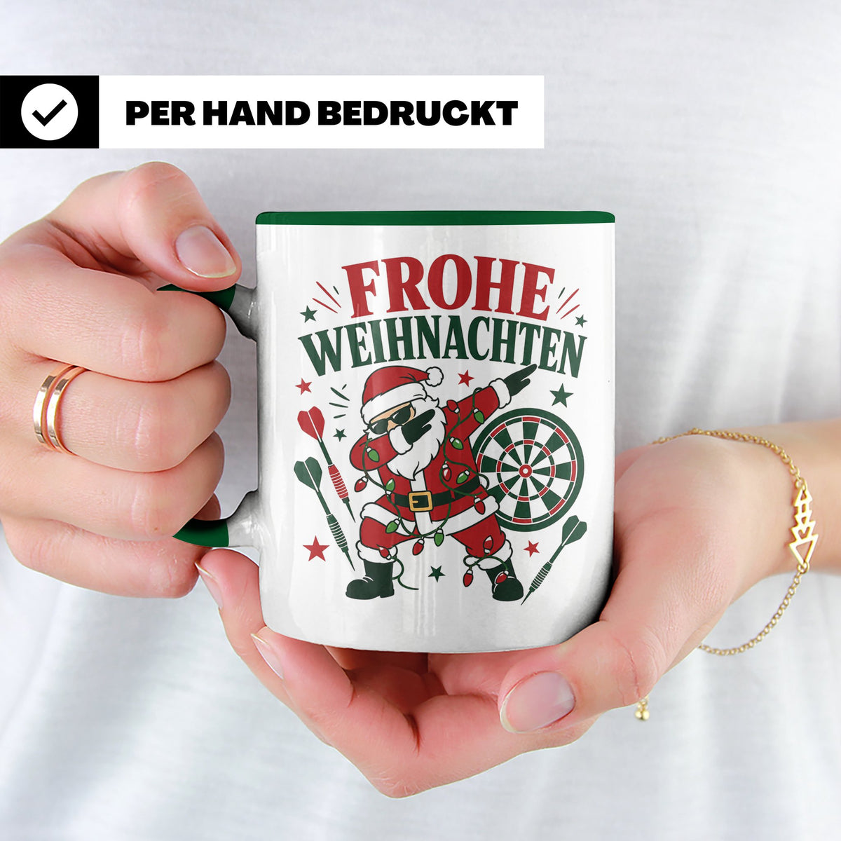 Darts Weihnachten Tasse Frohe Weihnachten tanzender Weihnach – Grün [farbe:grün]