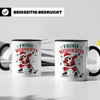 Eishockey Weihnachten Tasse Frohe Weihnachten tanzender Weih – Schwarz [farbe:schwarz]