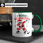 Eishockey Weihnachten Tasse Frohe Weihnachten tanzender Weih – Grün [farbe:grün]