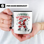 Eishockey Weihnachten Tasse Frohe Weihnachten tanzender Weih – Schwarz [farbe:schwarz]