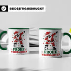 Fußball Weihnachten Tasse Frohe Weihnachten tanzender Weihna – Grün [farbe:grün]