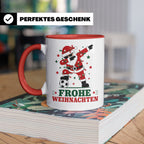 Fußball Weihnachten Tasse Frohe Weihnachten tanzender Weihna – Rot [farbe:rot]