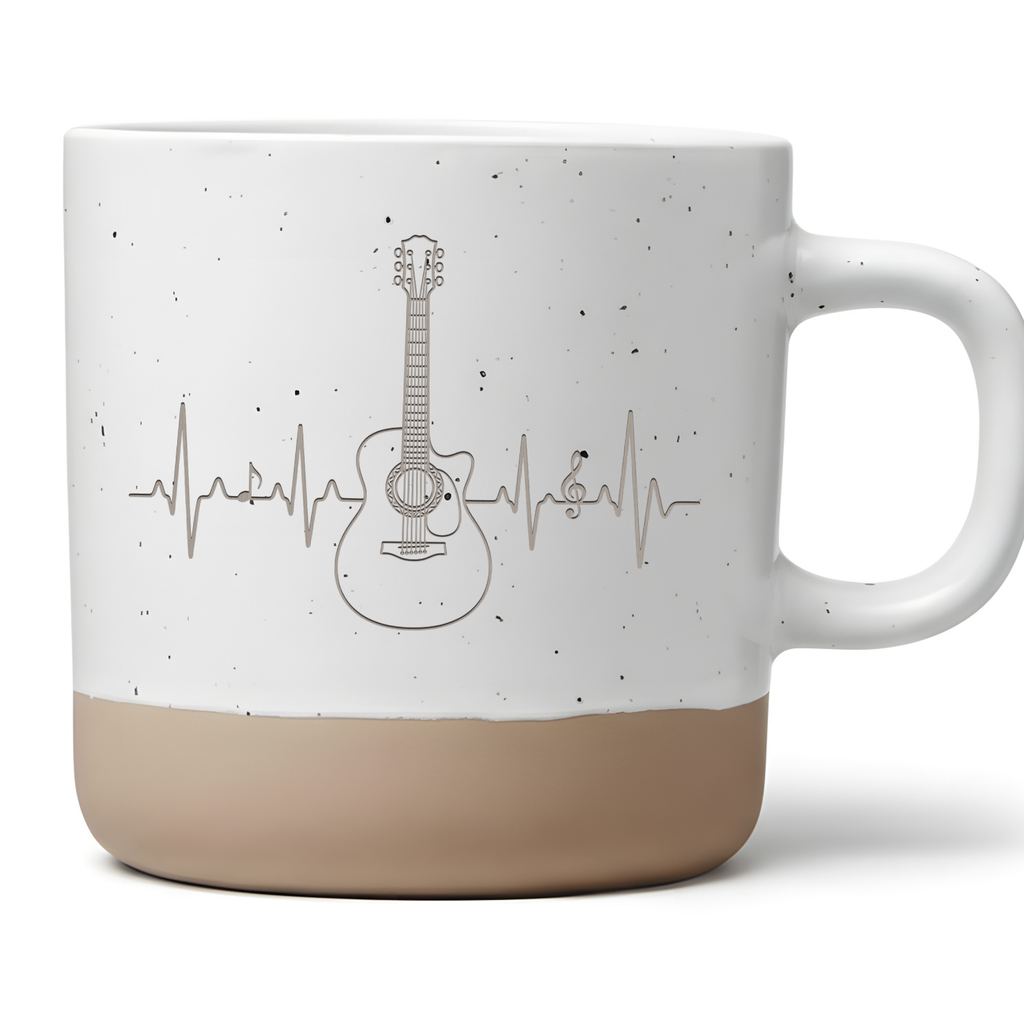 Gitarre Herzschlag Tasse Gitarrist Kaffeetasse Musik Geschenk Musiker Geschenke Akustikgitarre