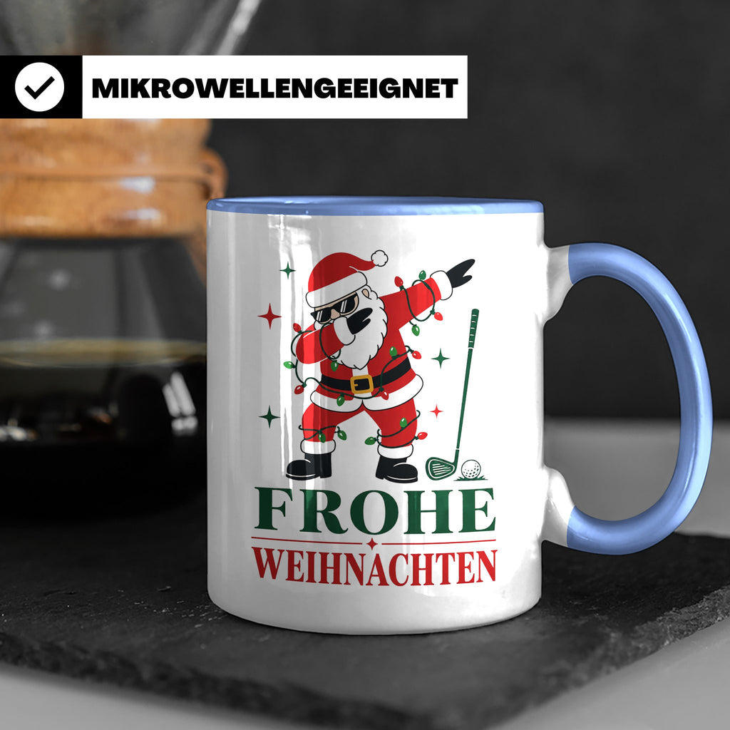Golf Weihnachten Tasse Frohe Weihnachten tanzender Weihnacht – Blau [farbe:blau]