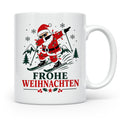 Ski Weihnachten Tasse Frohe Weihnachten tanzender Weihnachts – Weiß [farbe:weiß]