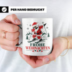 Ski Weihnachten Tasse Frohe Weihnachten tanzender Weihnachts – Weiß [farbe:weiß]