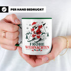 Ski Weihnachten Tasse Frohe Weihnachten tanzender Weihnachts – Grün [farbe:grün]