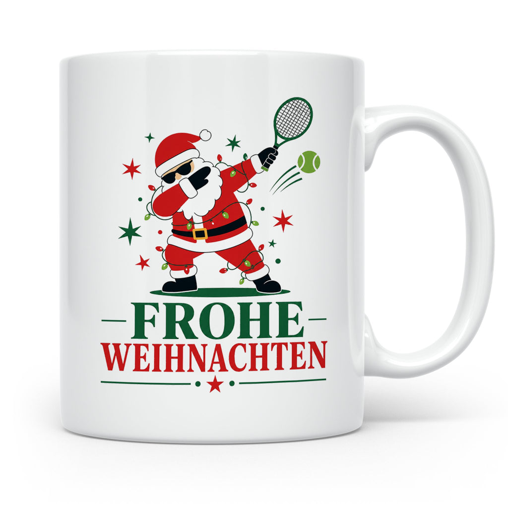 Tennis Weihnachten Tasse Frohe Weihnachten tanzender Weihnac – Weiß [farbe:weiß]