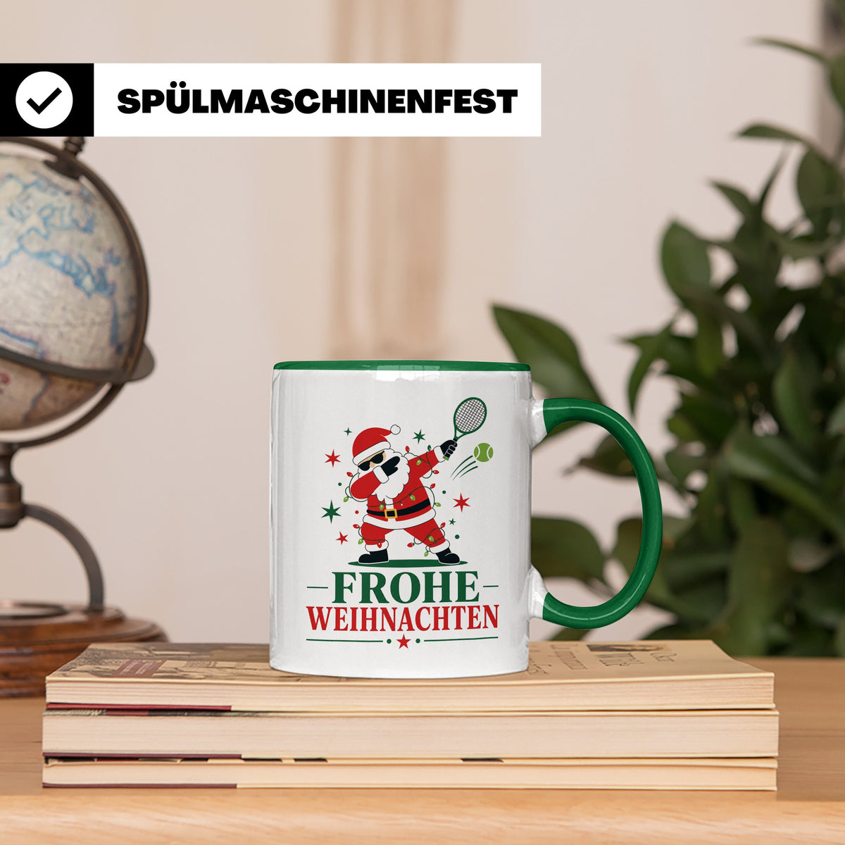 Tennis Weihnachten Tasse Frohe Weihnachten tanzender Weihnac – Grün [farbe:grün]