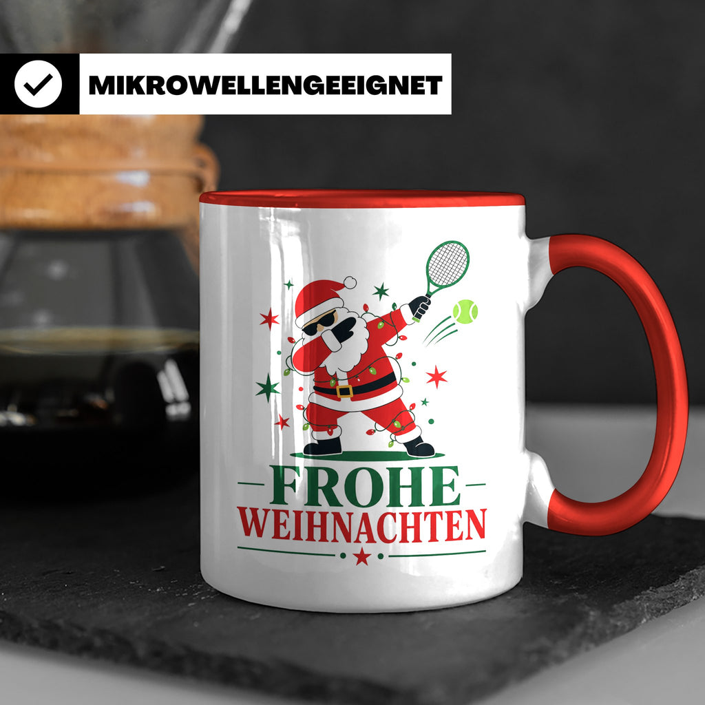 Tennis Weihnachten Tasse Frohe Weihnachten tanzender Weihnac – Rot [farbe:rot]