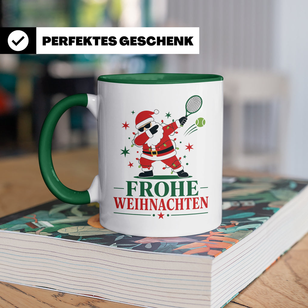 Tennis Weihnachten Tasse Frohe Weihnachten tanzender Weihnac – Grün [farbe:grün]