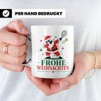 Tennis Weihnachten Tasse Frohe Weihnachten tanzender Weihnac – Weiß [farbe:weiß]