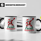 Tischtennis Weihnachten Tasse Frohe Weihnachten tanzender We – Schwarz [farbe:schwarz]